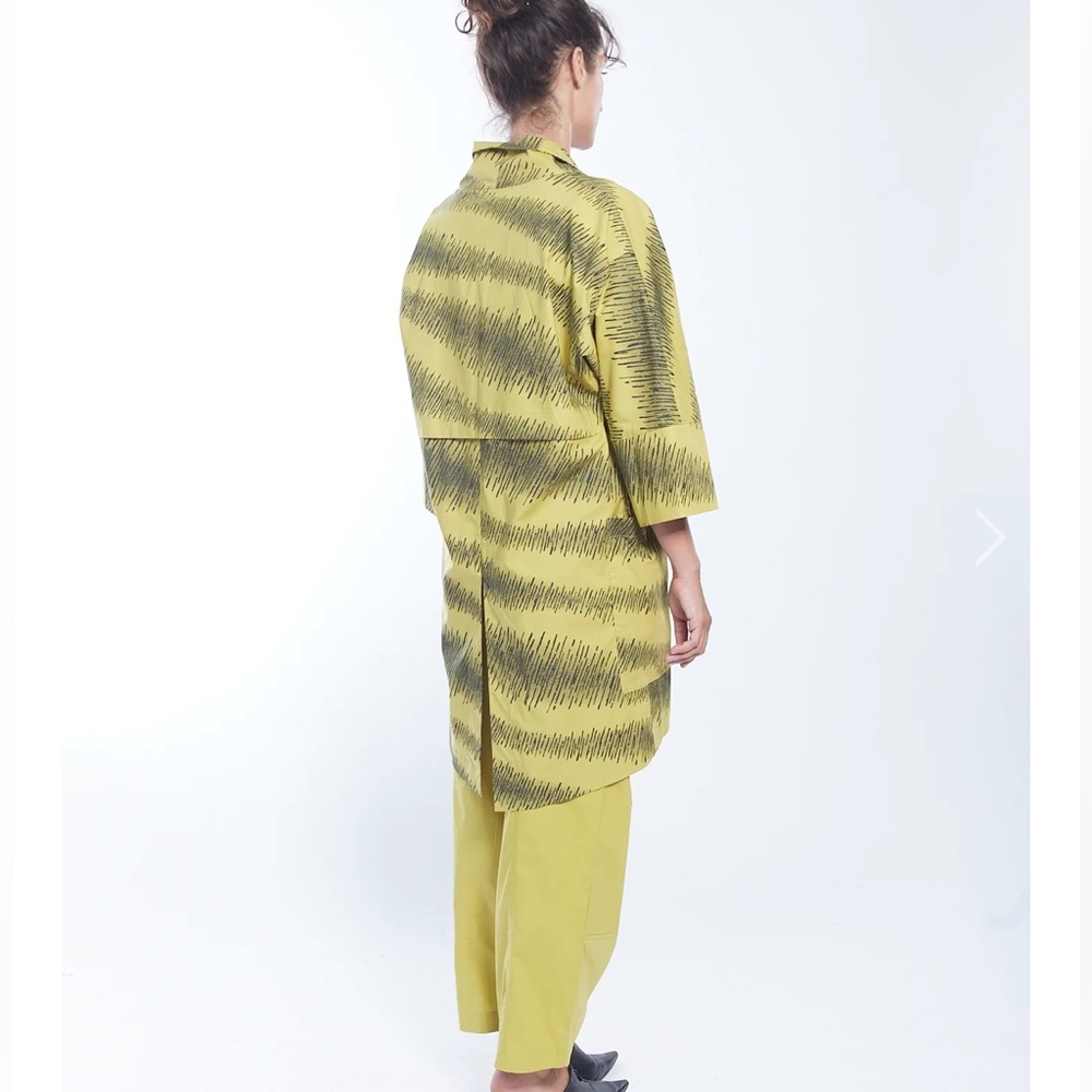 Matt Hildur cicada parka large yellow black kimono jacket - Picture 3 of 11